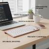 Wireless Keyboard and Mouse Combo, 2.4G USB, Rose Gold, Ergonomic Design with Thin Keycaps view 4