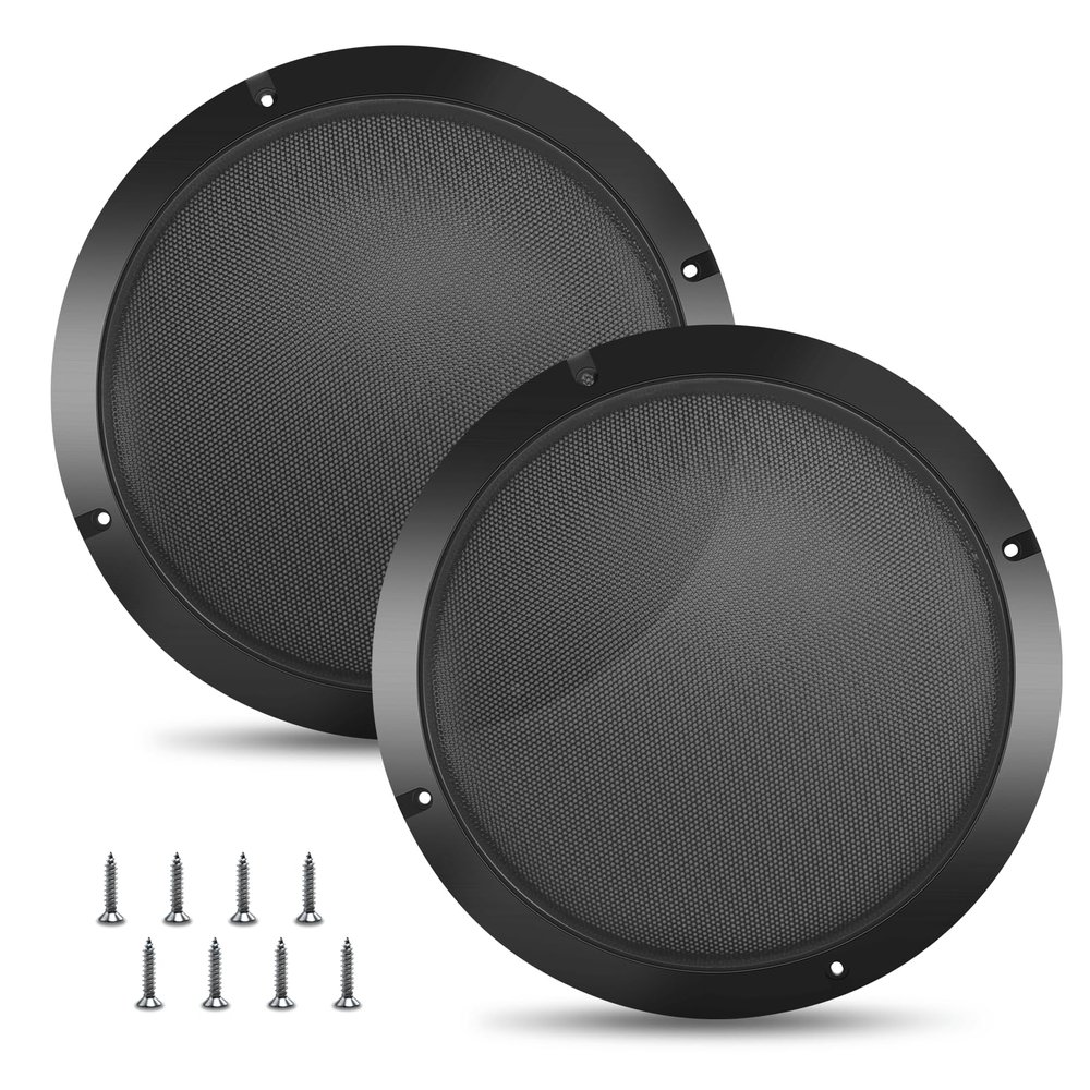 Odyalay 10'' Speaker Grill Cover 2 Packs 10 Inches Steel Mesh Speaker Subwoofer Grille Grill with 8 Screws- Black