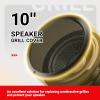 Odyalay 10'' Speaker Grill Cover 2 Packs 10 Inches Steel Mesh Speaker Subwoofer Grille Grill with 8 Screws- Black view 2