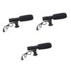 3 Pcs Camera Compatible External Microphone Pickup Range 20ft Filmmaking 3.5mm Cable 1/4 Screw for Easy Setup view 1