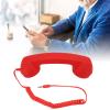Retro Handset in Black One Touch Answer Button, Works with Most Smartphones, Superior Sound, Reduced Radiation, Volume Control (Red) view 4