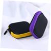 WOFASHPURET Portable Headphone Storage Case in Assorted Colors Mini Earphone Pouch Soft Lining Design for Travel USB Cable Accessories Organizer Yellow view 3