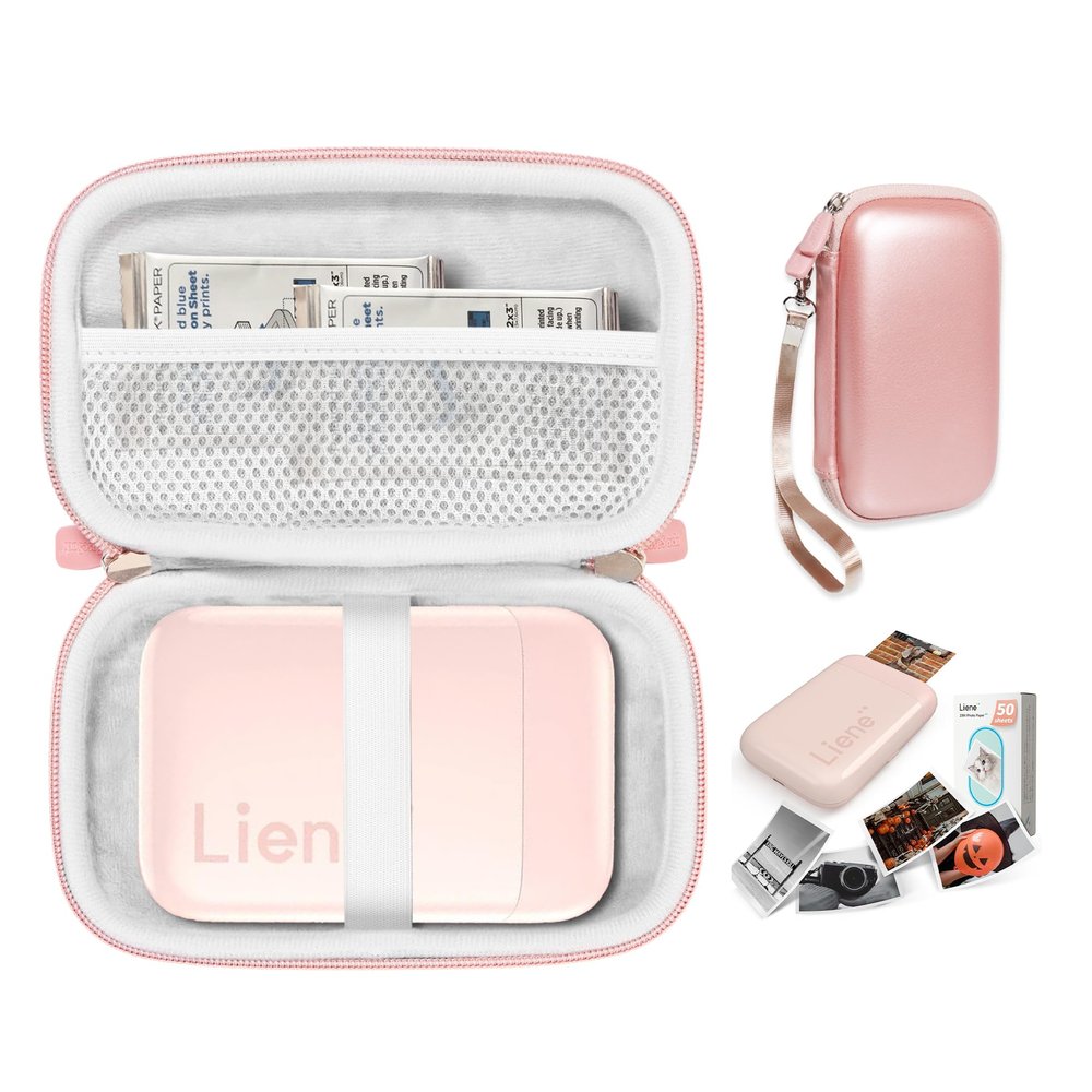 CaseSack Case for Liene Photo Printer, 2x3 Mini Instant Portable Color Mono Picture Printer (Rose Gold)