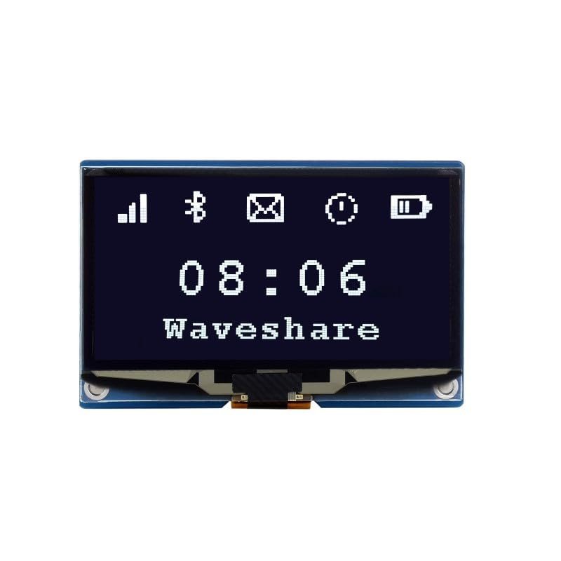 TUOPUONE 2.42inch OLED Display Module Compatible with 12864 Resolution SPI / I2C Communication Options for White Color GH1.25 7Pin Connector