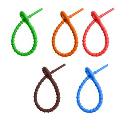 10pcs Reusable Silicone Cable Ties Cord Management Straps for Organizing Electronics Appliances for for Home Office Travel