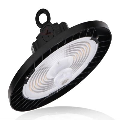 RuggedGrade 240W - Titan VI Series LED High Bay Light UFO with Motion Sensor - 39,600 Lumens - Color Selectable on Fixture 3000K/4000K/5000K - Warehouse, Multisport Gyms & Workshops - DLC 5.1 Premium