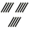 Amosfun 60pcs Adjustable Buckled Sticker Straps for Luggage Packing Accessories for Organizing Bags Cables and More Black view 1