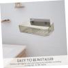 FELTECHELECTR Wall Mounted Storage Rack Drainage Basket No Drill Design Plastic Organizer for Bathroom and Kitchen Black Color Multi-Purpose Wall Shelf view 3