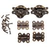 6Pcs/Set Cabinet Hinges with Antique Bronze Jewelry Wooden Box Case Toggle Hasp Latch Furniture Accessories Vintage Hardware view 1