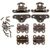 6Pcs/Set Cabinet Hinges with Antique Bronze Jewelry Wooden Box Case Toggle Hasp Latch Furniture Accessories Vintage Hardware view 2