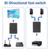 CERRXIAN USB2.0 Switch Selector, 2-Way Push Button KVM Switch, Black, Manual Operation view 3