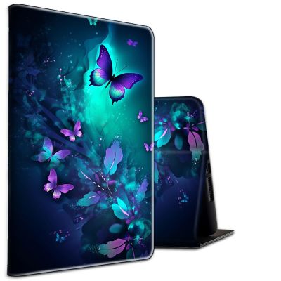 BEOTIWAD for All-New Amazon Fire HD 8 Tablet (8th/7th/6th Generation, 2018/2017/2016 Release),PU Leather Multi-Angle Anti Slide Stand Cases with Auto Wake/Sleep,Colorful Butterflies