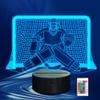 CoolGift Mart Ice Hockey Night Light, 3D LED Optical Illusion Lamp with Remote Control and Timer, Perfect Christmas and Birthday Gift Idea for Boys, Kids, and Teen view 1