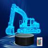 CoolGift Mart Excavator 3D Night Light, 3D LED Optical Illusion Lamp with Remote Control and Timer, Perfect Christmas and Birthday Gift Idea for Boys, Kids, and Teens view 1