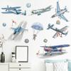 Airplane Wall Decals Airplanes for Kids Airplane Art Space Decor for Boys Room Airplane Wallpaper - Plane Baby Nursery Wall Dcor view 1