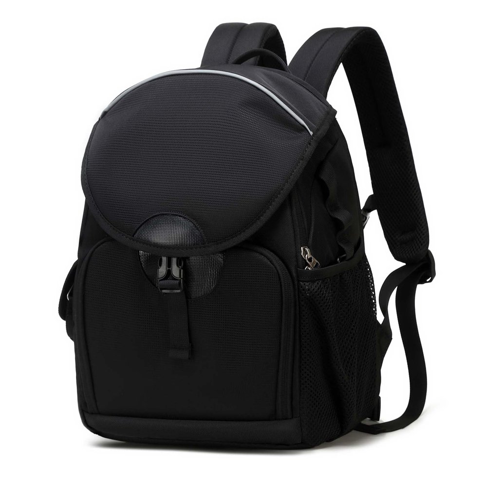Baolab Camera Backpack Small Waterproof Photography Backpack Camera Bag DSLR SLR Case with Tripod Holder Rain Cover for Canon Nikon Sony (Black)