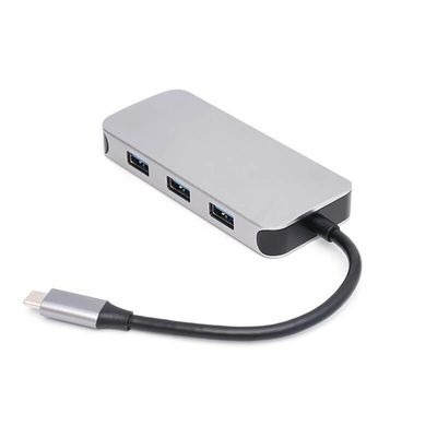 GXMRHWY USB C hub Adapter High-Speed Multi-Function USB hub Try The laptop's Micro USB Charger (Grey)