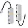 GXMRHWY USB C hub Adapter High-Speed Multi-Function USB hub Try The laptop's Micro USB Charger (Grey) view 3