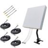 4x4 MIMO Panel Antennas High-Performance Kit for T-Mobile, AT&T, & Verizon 4G LTE & 5G Cellular Modems600-6000MHz, 32.8ft Cables, TS9, SMA, J-Mount Pole view 1