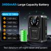 CAMMHD F6 512GB 4K Body Camera, Work 12-14Hrs and Ultra Night Vision, Waterproof Body Cameras with Audio and Video Recording H.265 Video Code Police Body Camera for Law Enforcement view 3