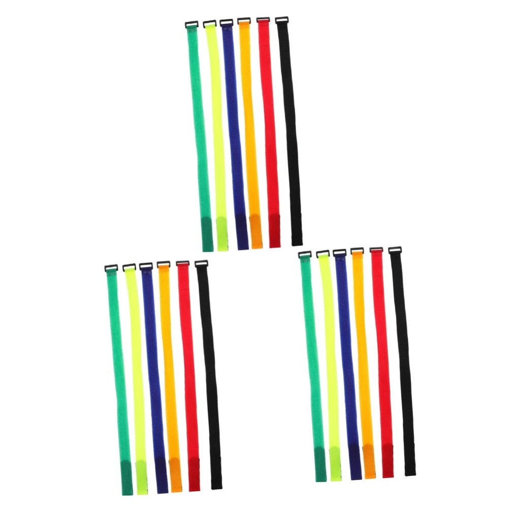 BESPORTBLE 36pcs Cable Securing Straps Ties Tire Buckles Bike Sticky Straps Hook and Loop Tapes