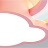 SIYANE 72W Kids Room Cloud Ceiling Light LED Dimmable Bedroom Flush Mount Ceiling Light Acrylic Shade Modern Cartoon Rainbow Pink Large Low Ceiling Lamp for Girls Room Children Nursery view 4