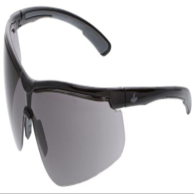 MCR Safety KD712AF Klondike KD7 Extremely Low Profile and Lightweight Design Safety Glasses, Black/Gray Temples, Gray UV-AF Lens