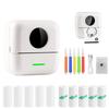 Mini Printer Thermal Sticker Printer with 11 Rolls Thermal Paper and Sticker for iOS&Android,Portable Bluetooth Pocket Printer for Study Notes, Pictures, DIY, Label view 1