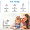 Mini Printer Thermal Sticker Printer with 11 Rolls Thermal Paper and Sticker for iOS&Android,Portable Bluetooth Pocket Printer for Study Notes, Pictures, DIY, Label view 2