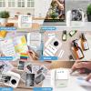 Mini Printer Thermal Sticker Printer with 11 Rolls Thermal Paper and Sticker for iOS&Android,Portable Bluetooth Pocket Printer for Study Notes, Pictures, DIY, Label view 4