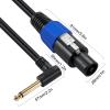 Necvior Speakon Male Connector to 1/4" Male Cable SpeakON Plug to 6.35mm TS Speaker Interconnect Wire 1/4" TS Male Plug view 3