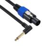 Necvior Speakon Male Connector to 1/4" Male Cable SpeakON Plug to 6.35mm TS Speaker Interconnect Wire 1/4" TS Male Plug view 4
