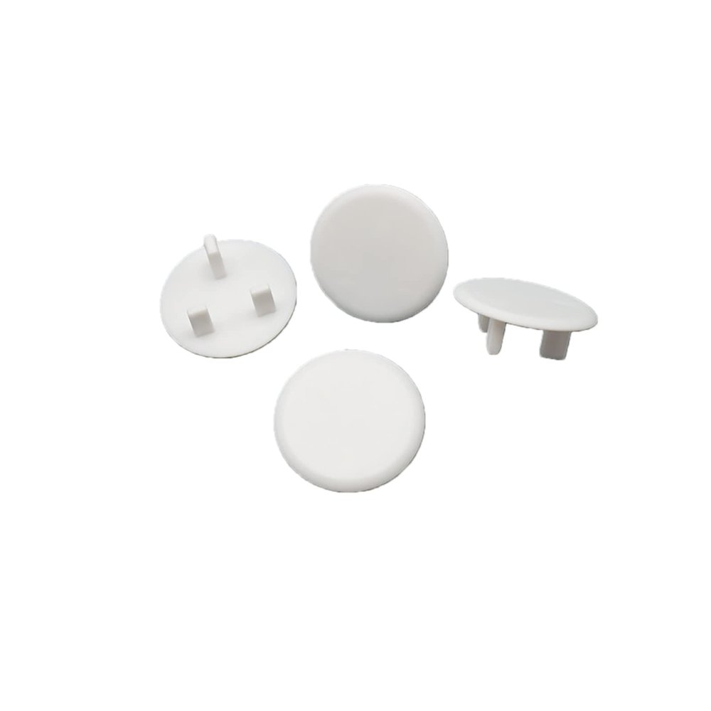 Outlet Cover 3 Hole ABS Socket Proofing Electrical Safety Protector for Household (New Thin British-White)