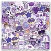 120Pcs Danish Pastel Purple Stickers Purple Aesthetic Graffiti Vinyl Stickers Decals for Laptop Water Bottles Skateboard Luggage Computer Phone. Gifts for Women Girls Kids Teens view 1