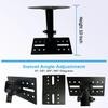 (2) PA Speaker Wall - Ceiling Mount Stand - Black Speaker Mounting Bracket w/ Adjustable Swivel Tilt, Retractable Telescopic Arm - Home Surround Sound System Bookshelf Satellite Speakers SWSB-001 view 2