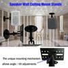 (2) PA Speaker Wall - Ceiling Mount Stand - Black Speaker Mounting Bracket w/ Adjustable Swivel Tilt, Retractable Telescopic Arm - Home Surround Sound System Bookshelf Satellite Speakers SWSB-001 view 3