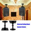 (2) PA Speaker Wall - Ceiling Mount Stand - Black Speaker Mounting Bracket w/ Adjustable Swivel Tilt, Retractable Telescopic Arm - Home Surround Sound System Bookshelf Satellite Speakers SWSB-001 view 4