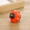 Ceramic Door Knobs,Ceramic Cabinet Knobs, 2 pcs Ceramic Handle Pull Knobs for Child Cabinets Cute knob, Retro Kitchen Drawer Cabinet Door Handle Kitchen Cabinet Hardware Knobs (Color : Tangerine) view 2