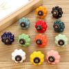 Ceramic Door Knobs,Ceramic Cabinet Knobs, 2 pcs Ceramic Handle Pull Knobs for Child Cabinets Cute knob, Retro Kitchen Drawer Cabinet Door Handle Kitchen Cabinet Hardware Knobs (Color : Tangerine) view 3