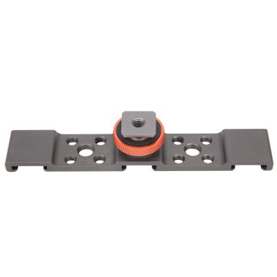 3-in-1 Hot Shoe Mount Adapter Extension Bar Bracket Stand for Camera Mobile Phone Compatible with Rabbit Cage, Expand Microphone, Monitor, Fill Light (Gray)