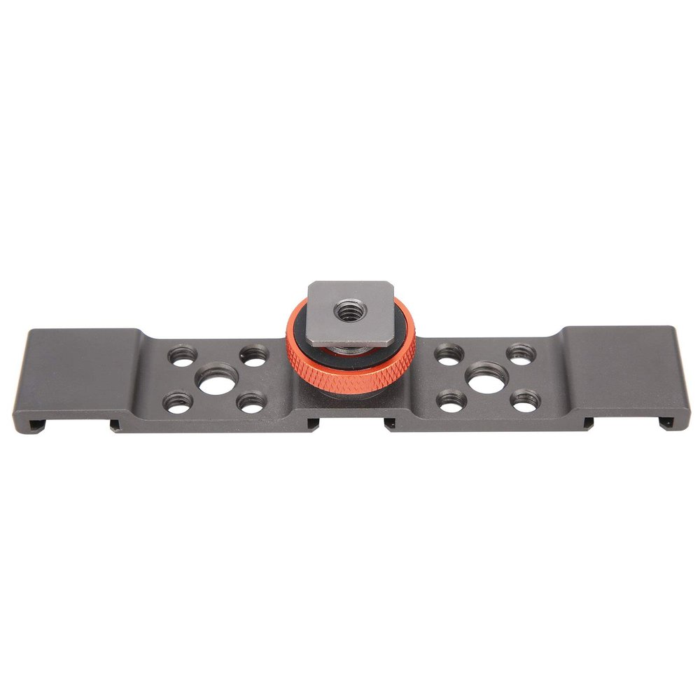 3-in-1 Hot Shoe Mount Adapter Extension Bar Bracket Stand for Camera Mobile Phone Compatible with Rabbit Cage, Expand Microphone, Monitor, Fill Light (Gray)