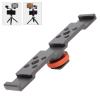 3-in-1 Hot Shoe Mount Adapter Extension Bar Bracket Stand for Camera Mobile Phone Compatible with Rabbit Cage, Expand Microphone, Monitor, Fill Light (Gray) view 4