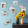4 PCS Removable Fresh Plants Flower Switch Stickers Peony Rose Leaf Light Switch Decal Socket Decor Light Switch Cover for Kids Girls Bedroom Living Room Nursery Bathroom (A) view 4
