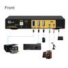 CKLau 2 Port MST KVM Switch Displayport 2 Computers 2 Monitors (1 DP in, 2 DP Out) 4K60Hz 2K144Hz with Audio, Microphone, Cables, and Hub Supports Hot Key Switching Suit for Laptop Use Dual Monitors view 2