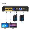 CKLau 2 Port MST KVM Switch Displayport 2 Computers 2 Monitors (1 DP in, 2 DP Out) 4K60Hz 2K144Hz with Audio, Microphone, Cables, and Hub Supports Hot Key Switching Suit for Laptop Use Dual Monitors view 3