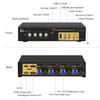 CKLau MST KVM Switch 4 Monitor 4 Computers (2 Displayport in, 2 Displayport + 2 HDMI Out) 4K60Hz 2K@144Hz with Cables, Audio, Microphone and USB 3.0 Hub, Supports Hot Key Switching view 4
