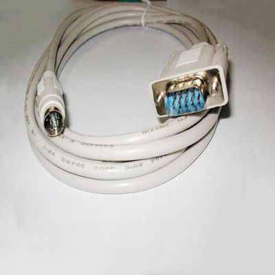 GT01-C100R4-8P Compatible Touch Panel GOT1000 to FX Series PLC Communication Cable Light Gray 15m