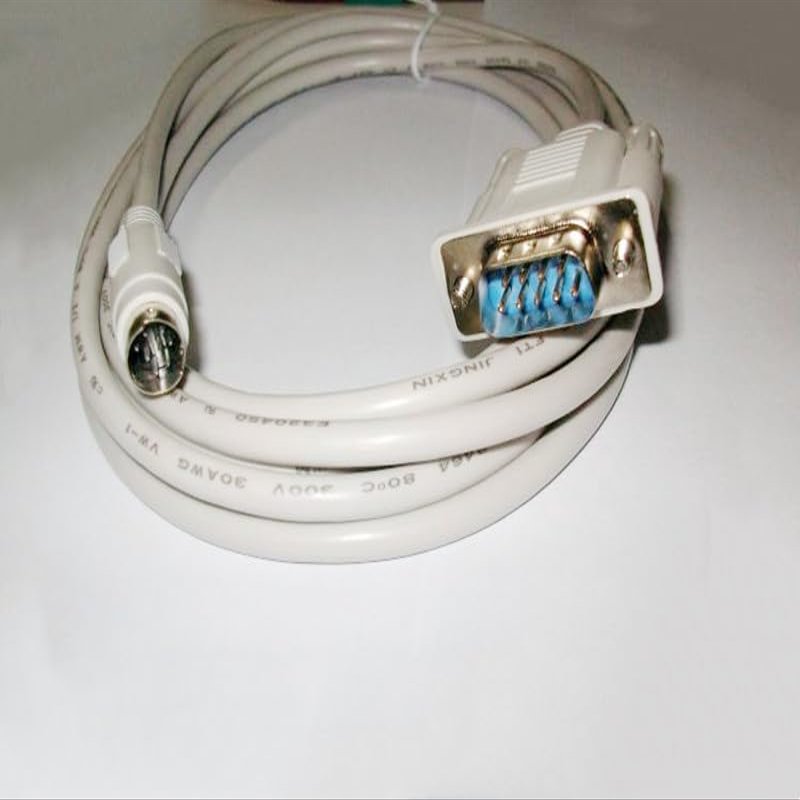 GT01-C100R4-8P Compatible Touch Panel GOT1000 to FX Series PLC Communication Cable Light Gray 15m