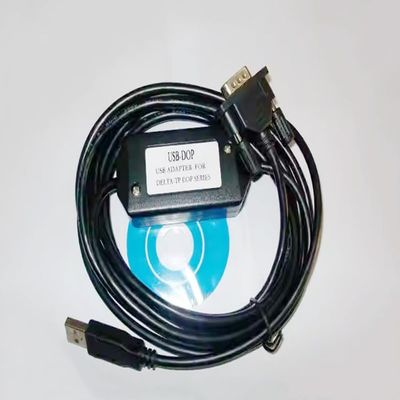 USB-DOP for DOP Touch Panel A-Series B-Series USB to 9-pin COM Port, Programming Cable, Indicator Light, Support WIN7 XP and Other Operating Systems Black 3 Meters