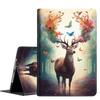 Case for iPad Air 4th / 5th Generation 10.9" 2020/2022, iPad Pro 11(2022/2020/2021/2018) and iPad Air 4/5, Slim Folding Stand Cover with Auto Wake/Sleep, Deer with Flowers view 1